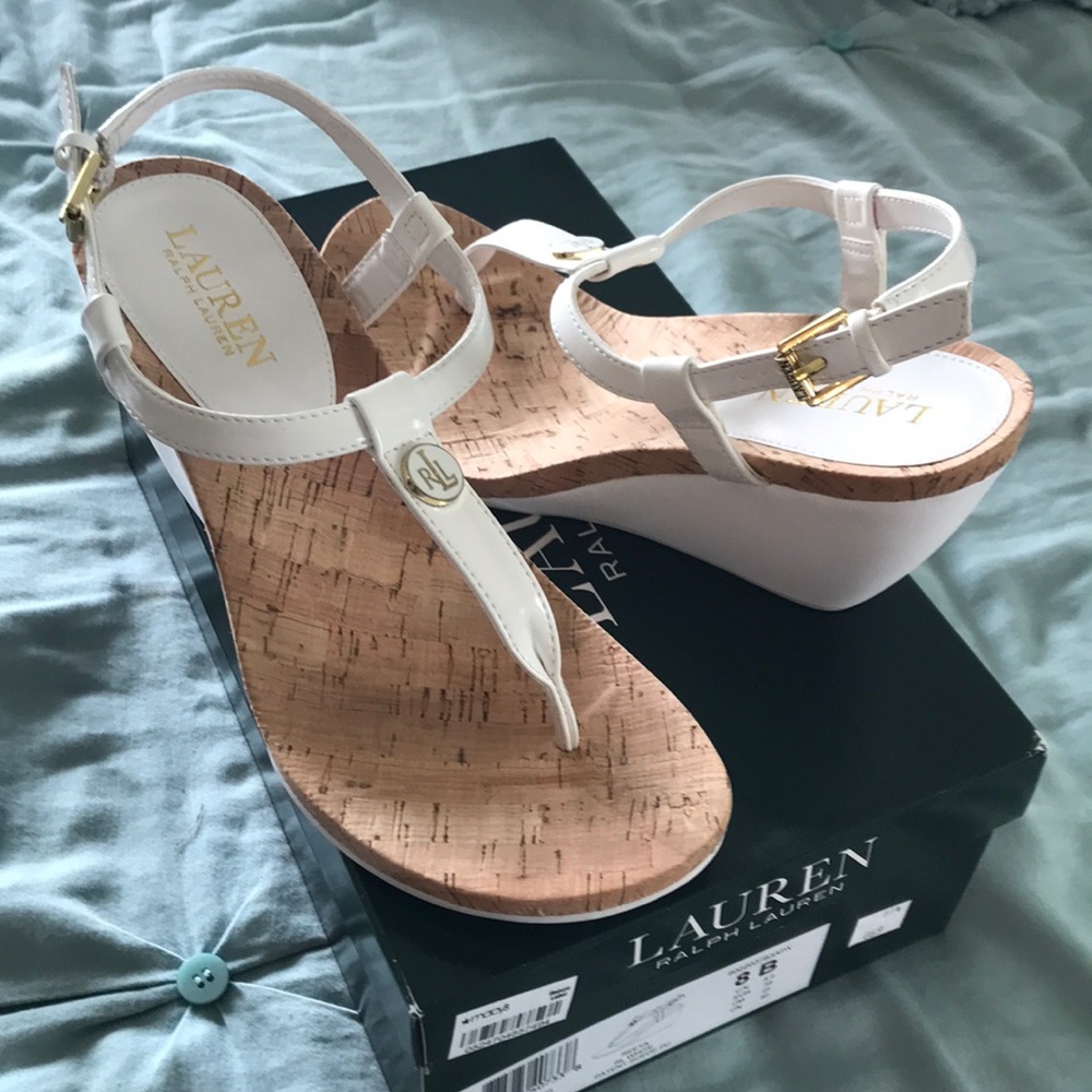 Off white wedge sandals
